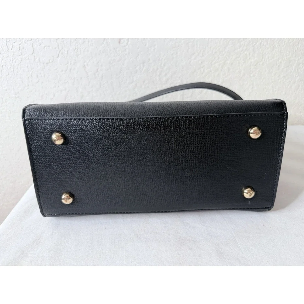 Dune London Satchel Bag Cross Body Top Handle Bag Black Vegan Leather Purse